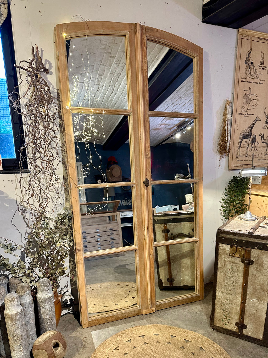 Ancien miroir fenêtre