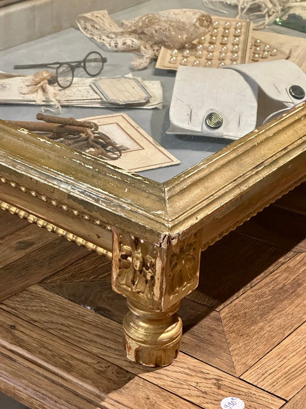 Ancienne vitrine de magasin à poser
