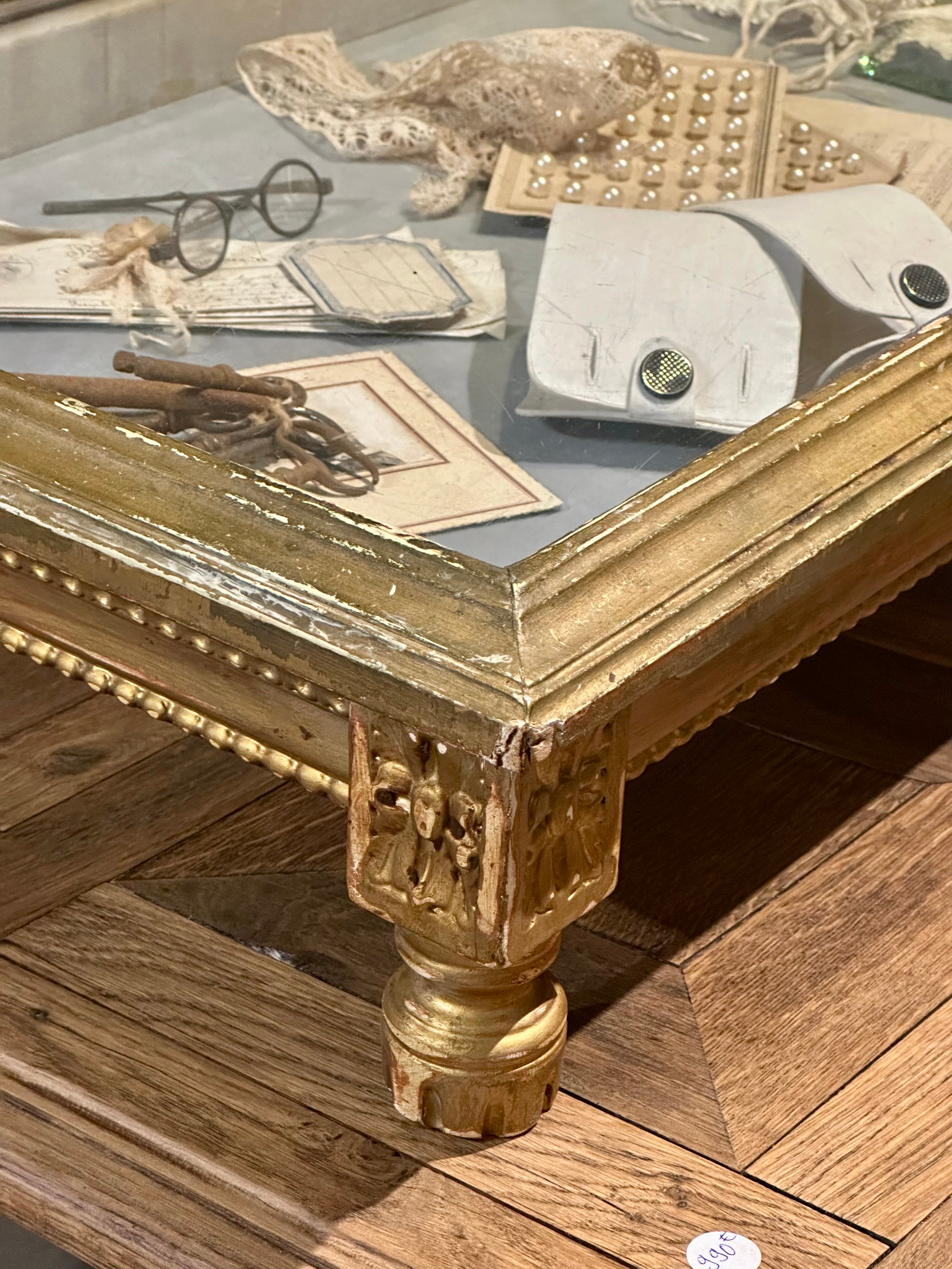 Ancienne vitrine de magasin à poser