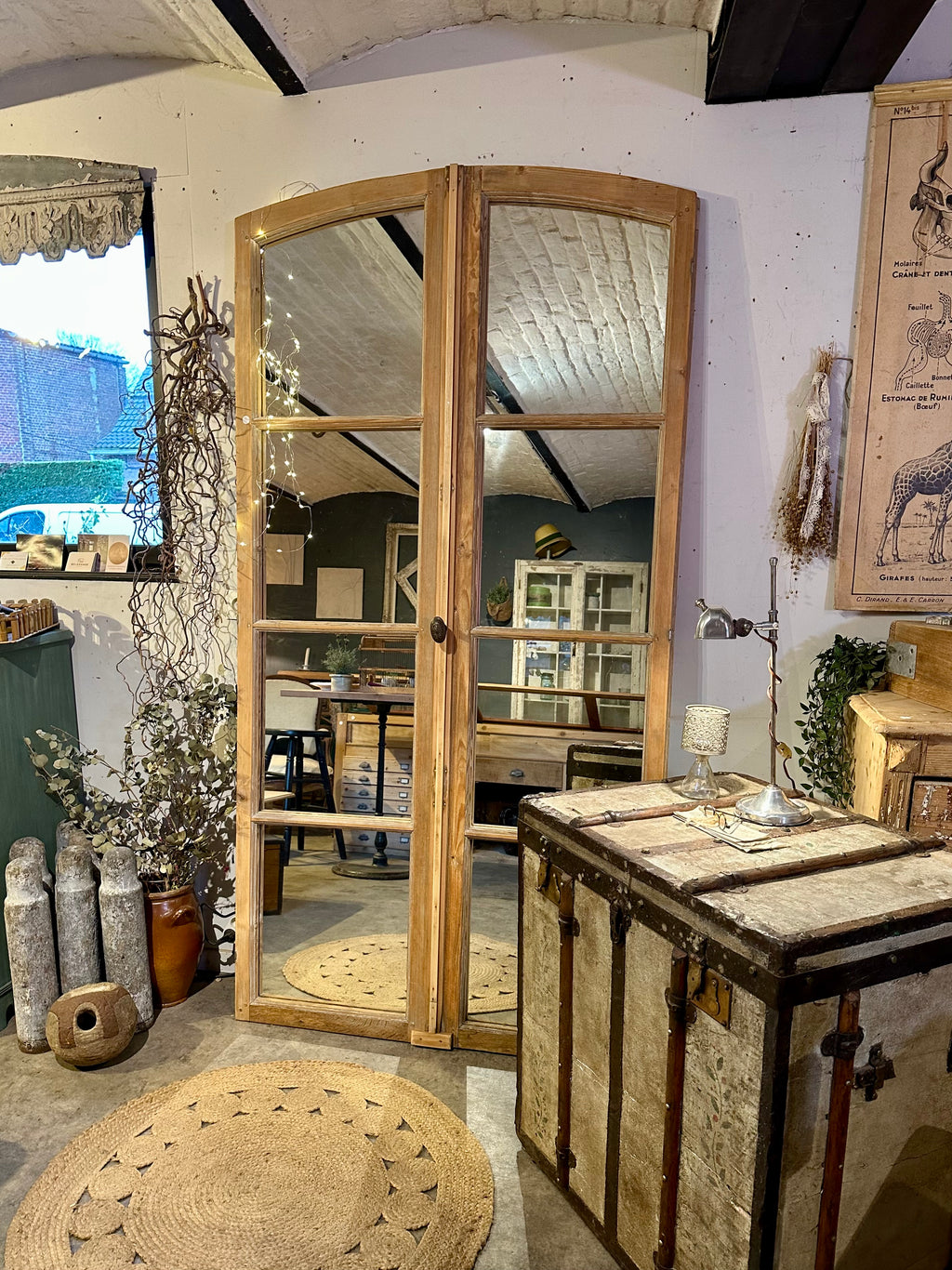 Ancien miroir fenêtre