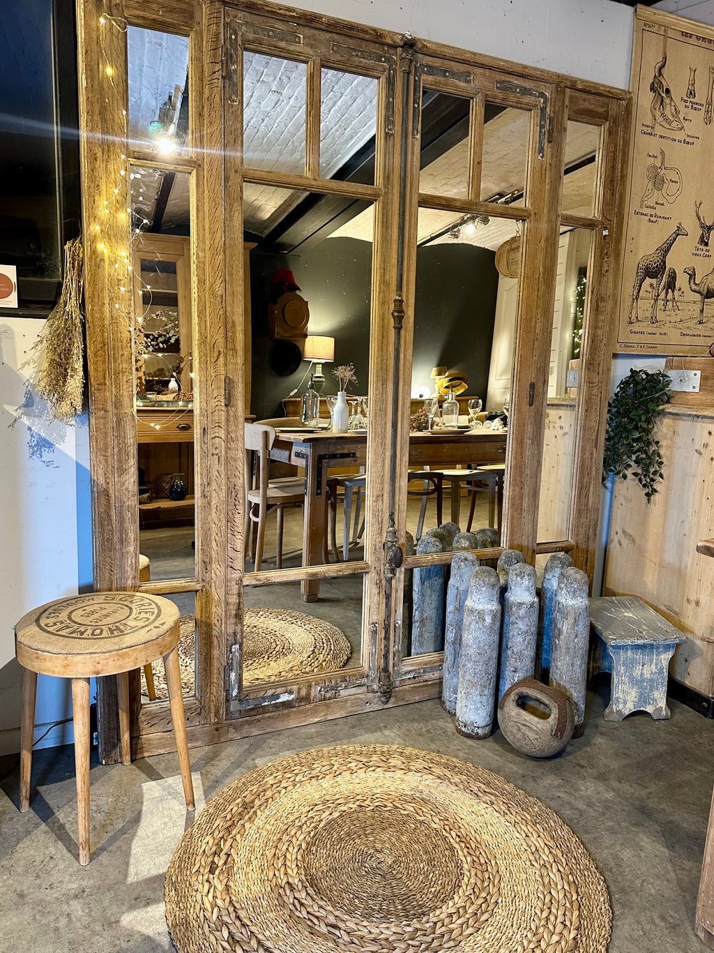 Magnifique miroir chêne