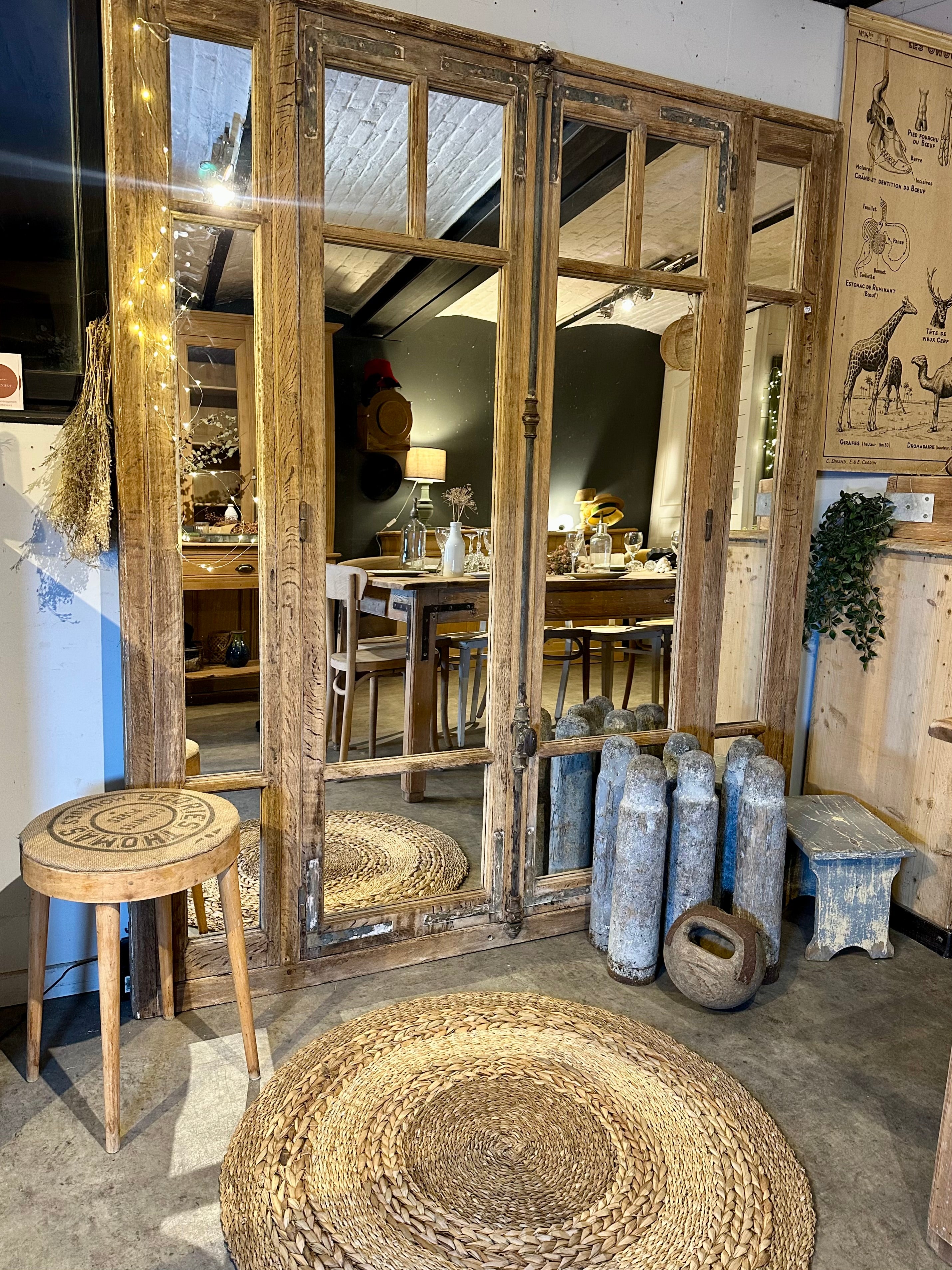 Magnifique miroir chêne