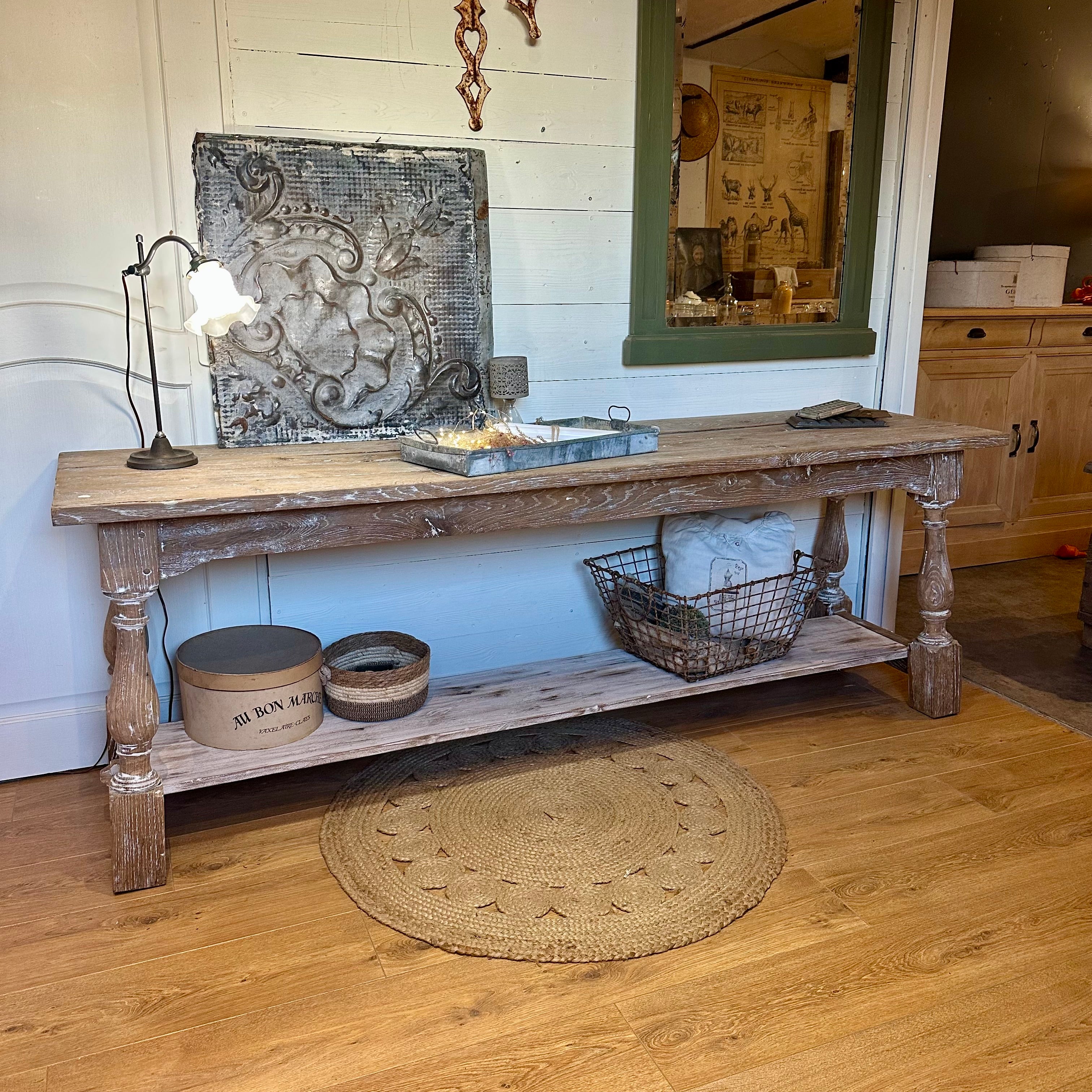 Ancienne table de drapier ou console