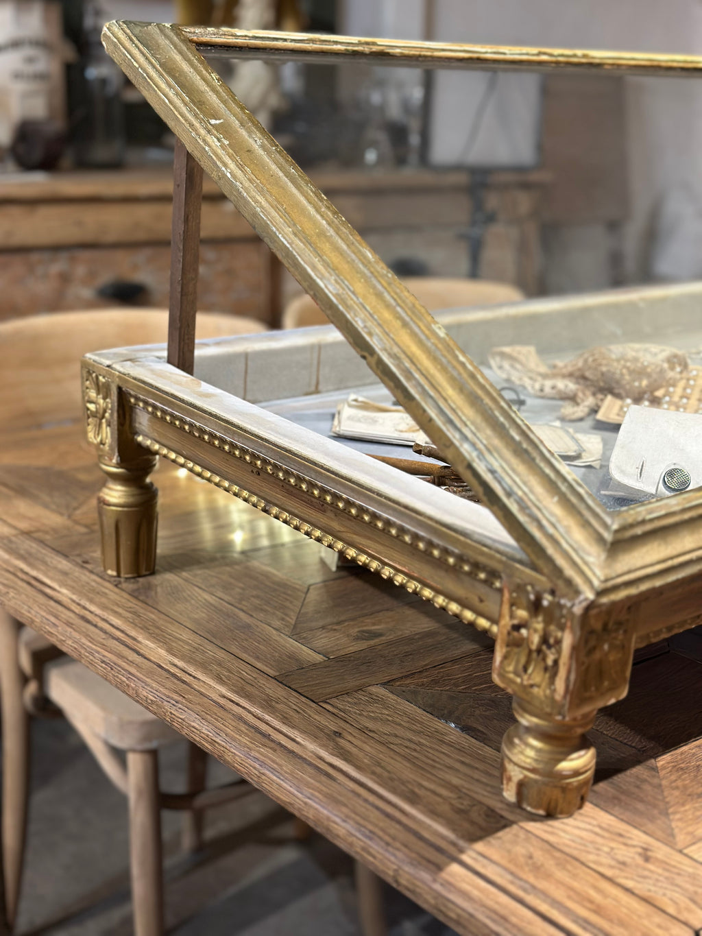 Ancienne vitrine de magasin à poser