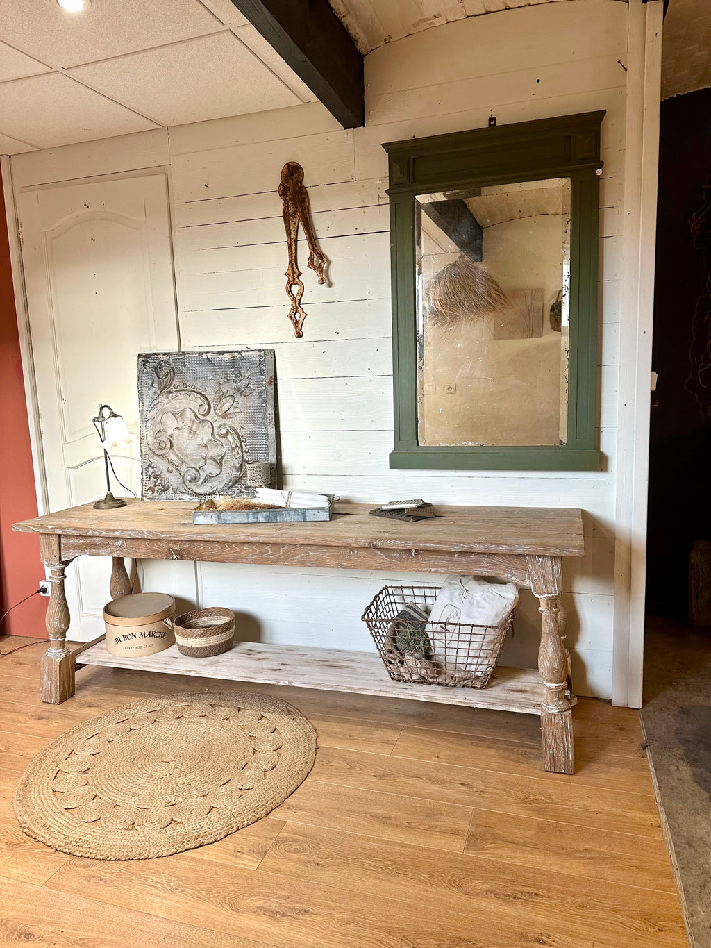 Ancienne table de drapier ou console