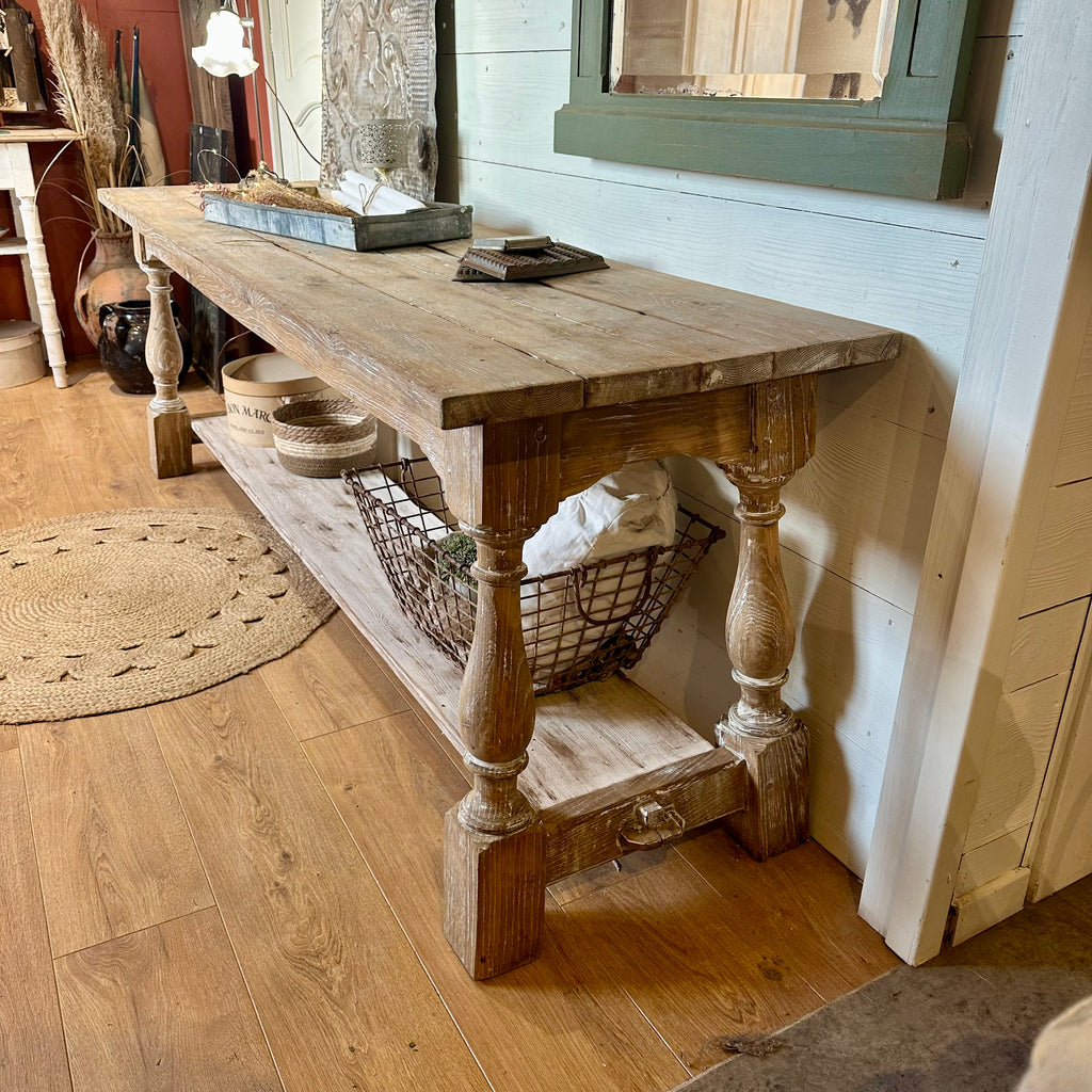 Ancienne table de drapier ou console