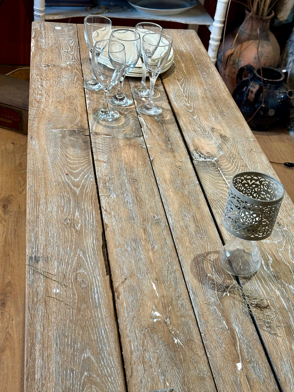 Ancienne table de drapier ou console