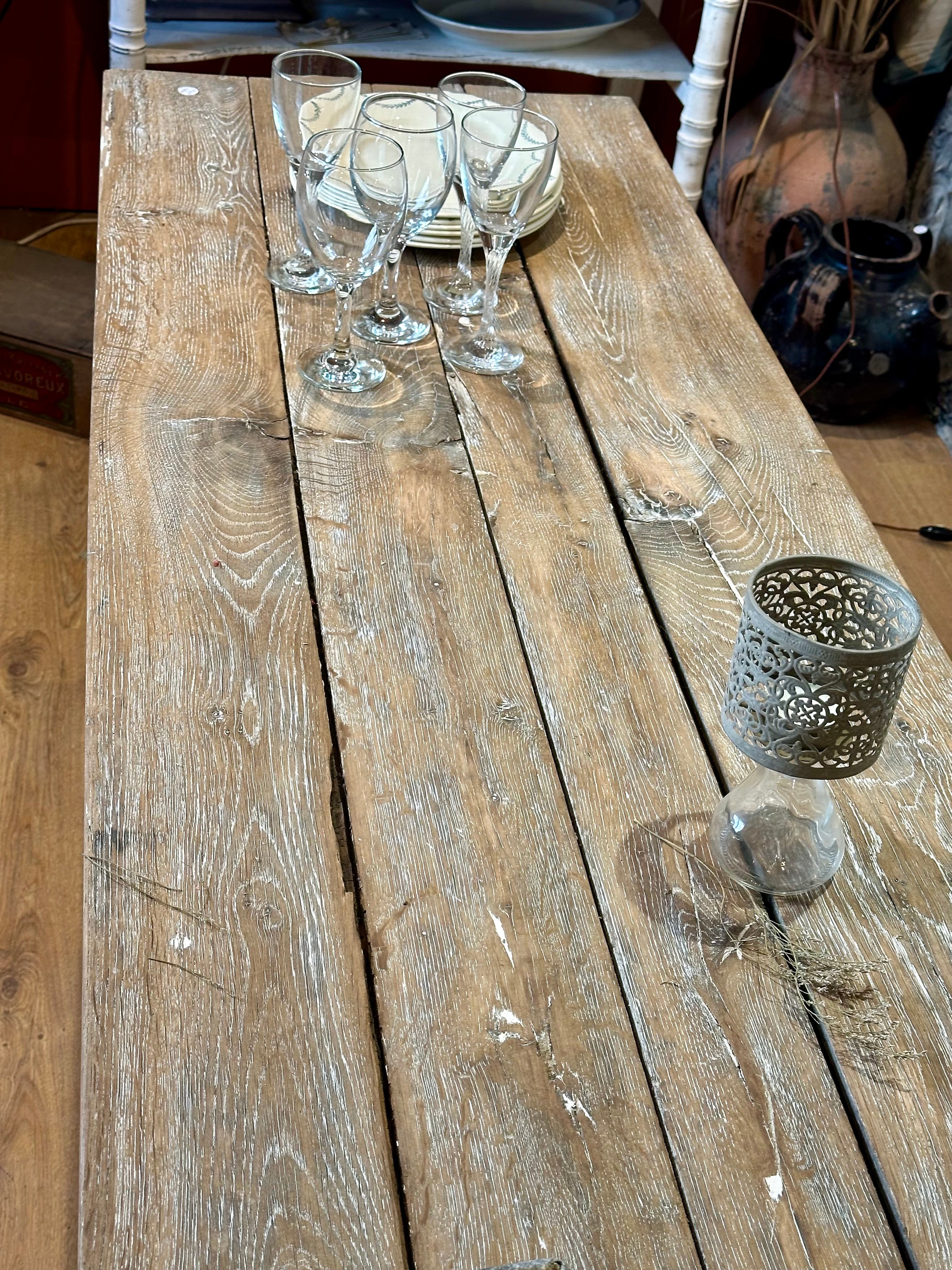 Ancienne table de drapier ou console