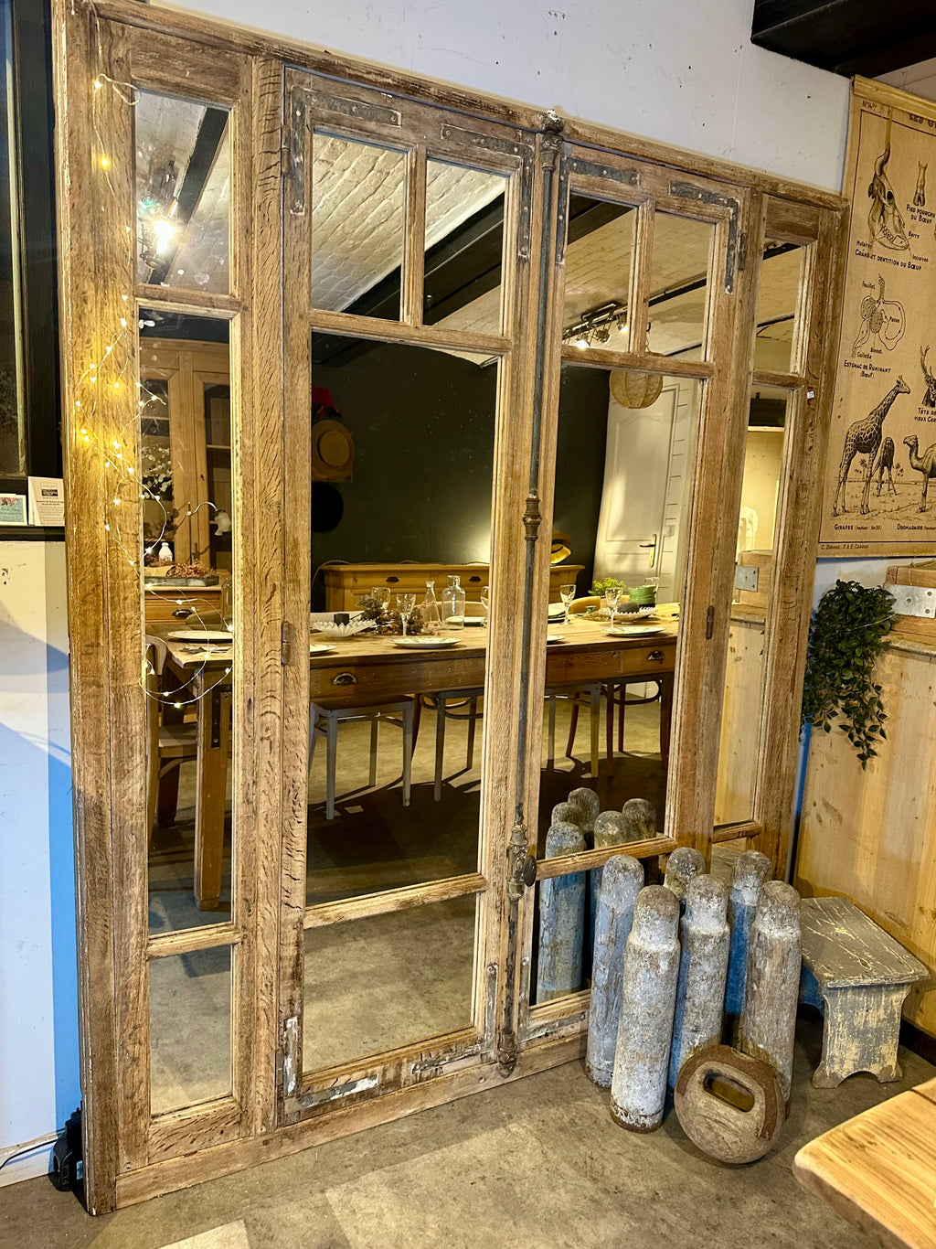 Magnifique miroir chêne