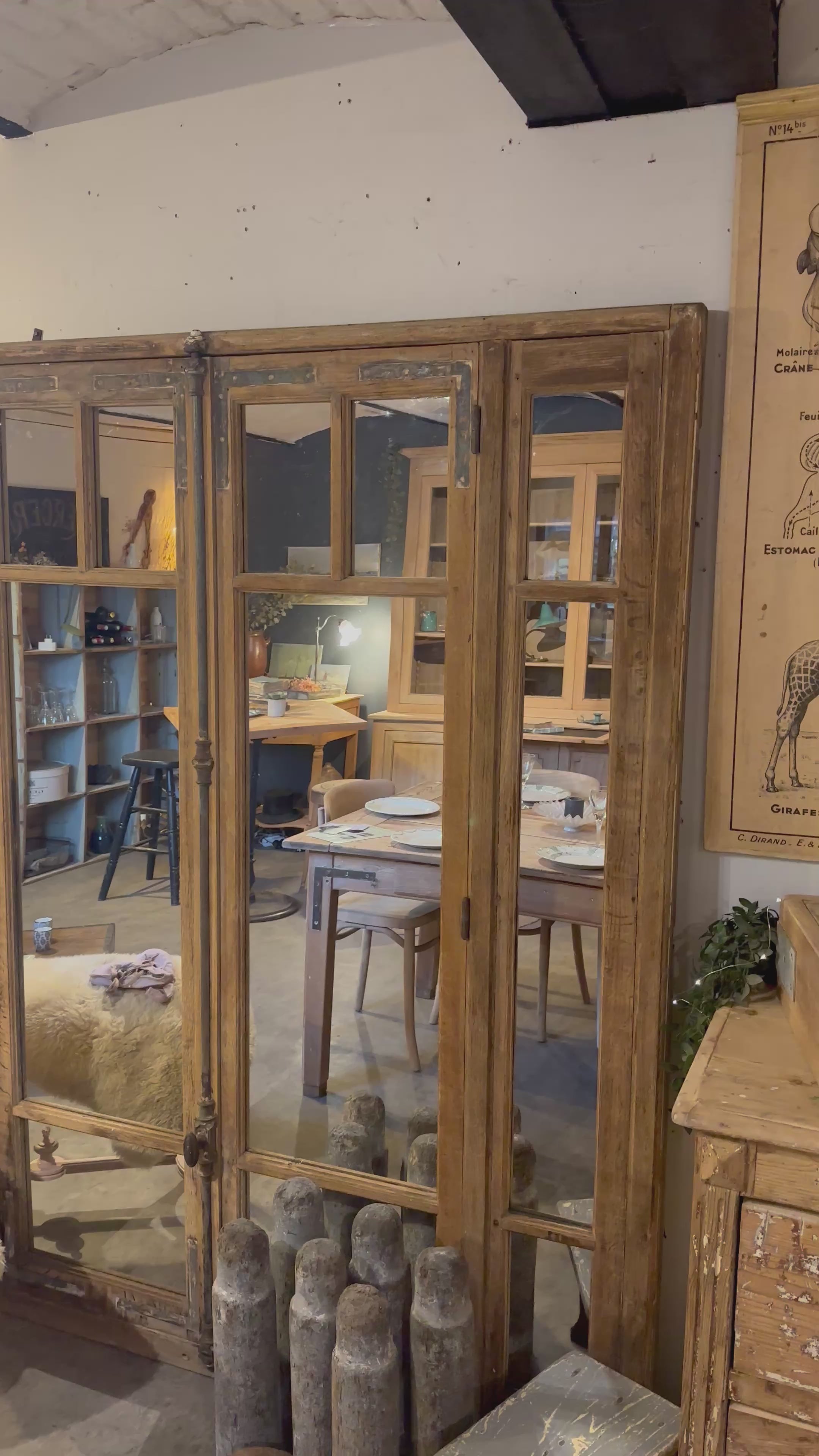 Magnifique miroir chêne