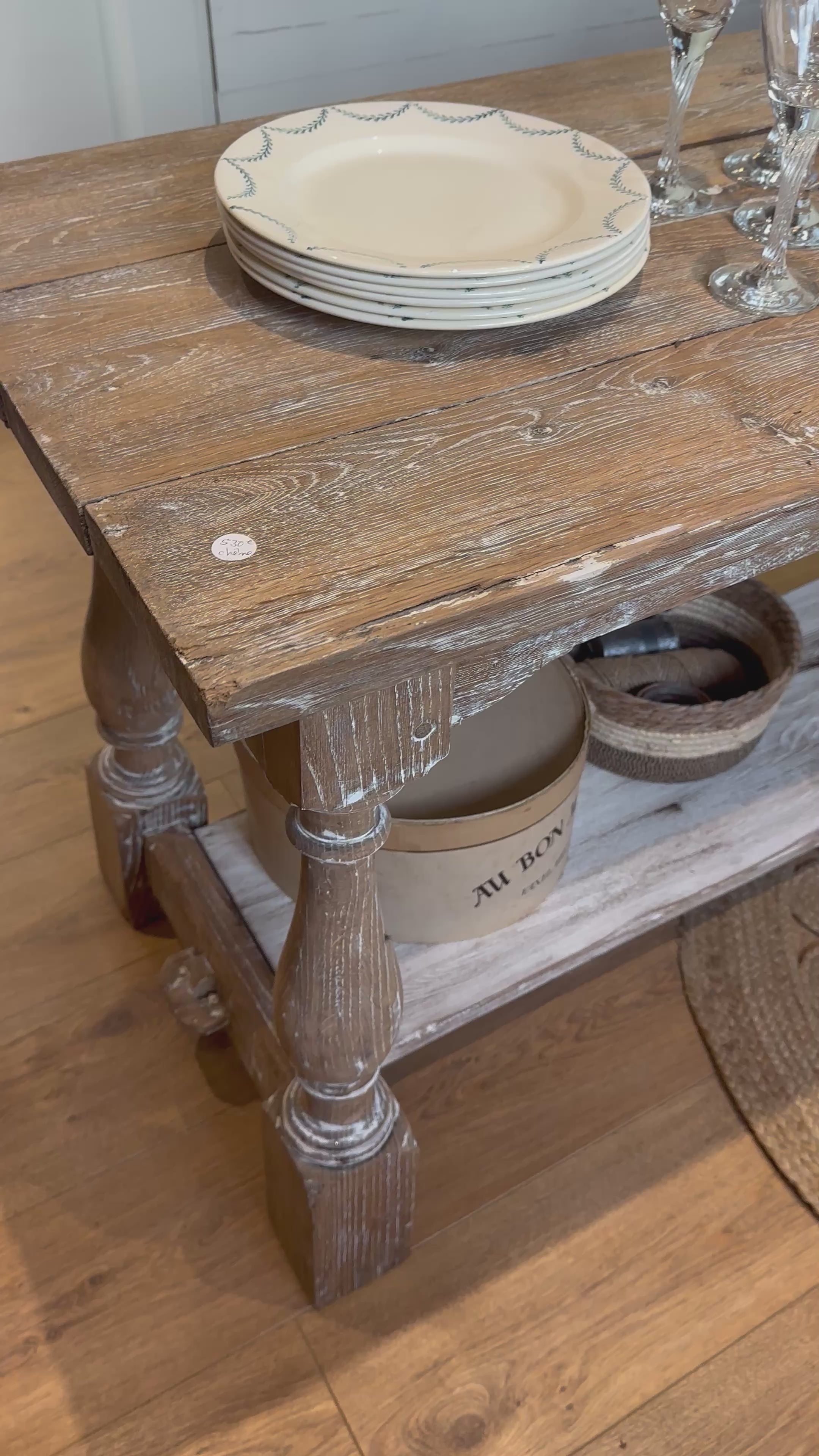 Ancienne table de drapier ou console
