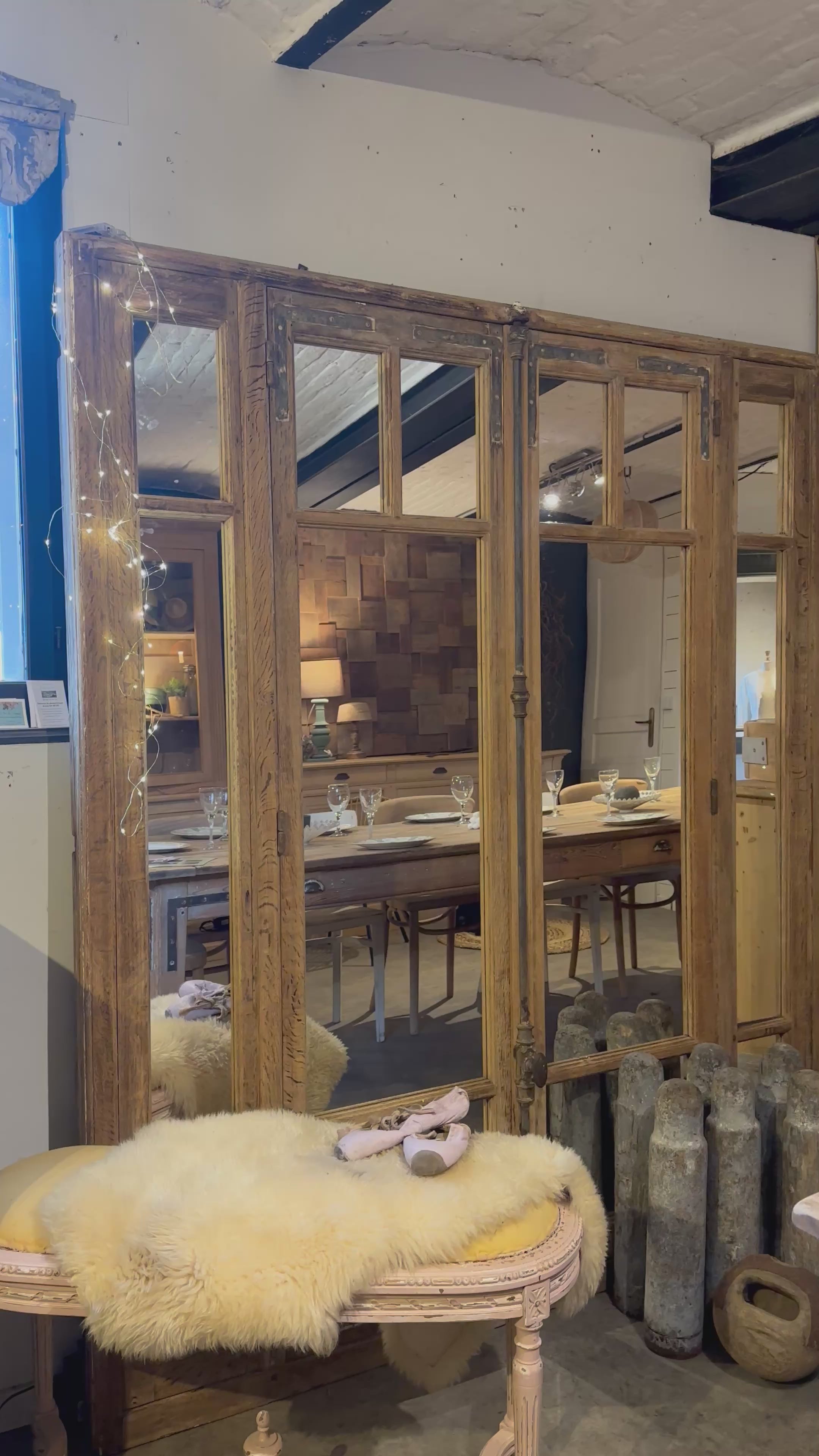 Magnifique miroir chêne