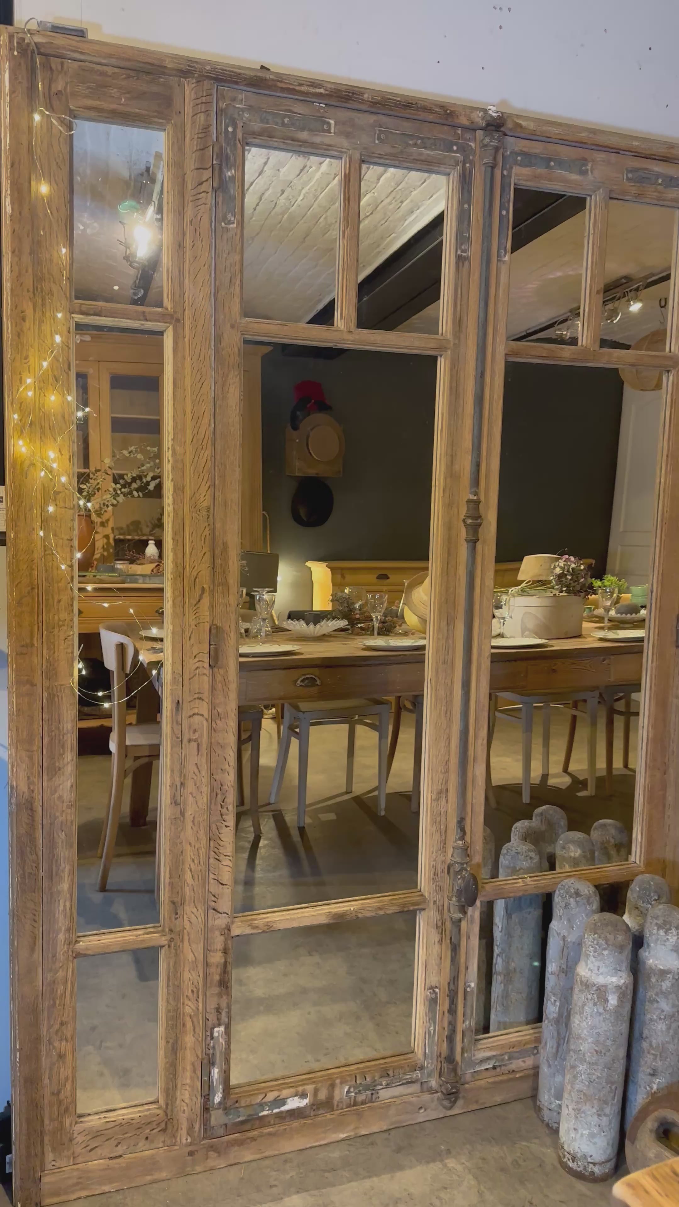 Magnifique miroir chêne